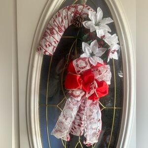 Snowman RIBBON CANDY CANE. NEW